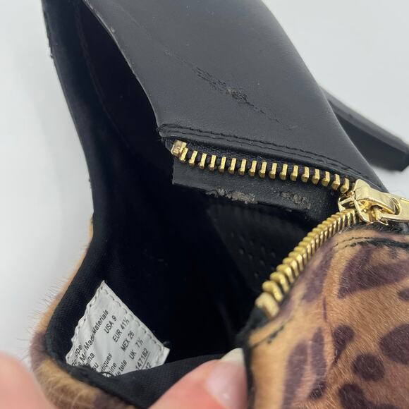 Y2K Dexflex Comfort Leopard Bootie heel womens Shoes Sz 9 Stiletto Glam Rocker - Picture 12 of 15